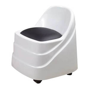 Chaises de salon blanches en promotion / Mobilier de salon de beauté, chaises de pédicure avec roulettes pour spa des pieds - Product Image 6