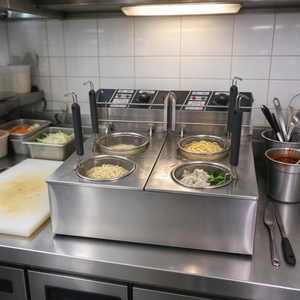 Cuiseur à nouilles électrique commercial à 4 paniers, double cuve, pour restaurant et cuisine - Product Image 6