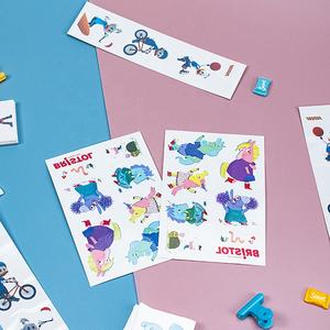 Рождественская наклейка на лицо и тело с героями мультфильмов OEM, набор блестящих временных татуировок для детей - Product Image 6