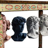 JY-Statue en résine colorée de style européen de style nordique, statue de tête de David, buste de Vénus, sculpture d'Apollon, ornement de figure