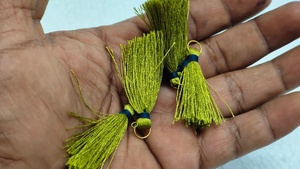 Accessoires de fabrication de bijoux de haute qualité, mini rideaux décoratifs et ornements textiles en rayonne 100% lisse avec des glands faits sur mesure - Product Image 3