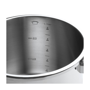 Pentola a pressione in acciaio inox da 6 litri con coperchio e maniglia per cottura rapida - Product Image 3