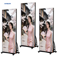 Pieghevole P1.86 P2 P2 P2.5 parete interna Video schermo a LED Display pieghevole LED Poster Display pieghevole banner LED Video Wall Board