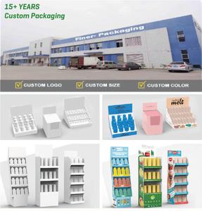 Aangepaste Draagbare En Opvouwbare Pdq-Toonbank Moderne Kartonnen Plank Staan Voor Voedselsnacks In Supermarkten - Product Image 4