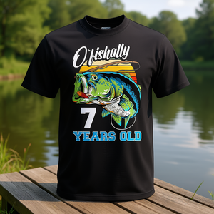 T-shirt d'anniversaire pour pêcheur de 7 ans, cadeau de pêche pour enfants - Product Image 3