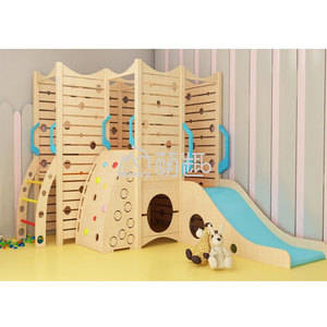 Moetry Ensemble d'activités d'escalade en bois éducatif Montessori pour aire de jeux intérieure, pour école maternelle, garderie, école - Écologique - Product Image 3