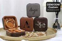 SUPERNOVA Boîtes à bijoux de voyage vierges 4" x 4" avec fermeture éclair pour gravure laser personnalisée et logo