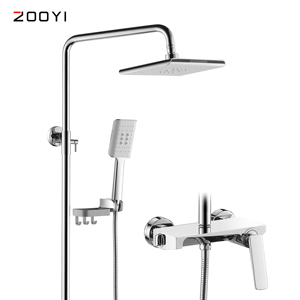 Juego <span class=keywords><strong>de</strong></span> grifo <span class=keywords><strong>de</strong></span> <span class=keywords><strong>ducha</strong></span> montado en la pared, columna <span class=keywords><strong>de</strong></span> <span class=keywords><strong>ducha</strong></span> <span class=keywords><strong>de</strong></span> latón con cabezal <span class=keywords><strong>de</strong></span> <span class=keywords><strong>ducha</strong></span>, barato - Product Image 1