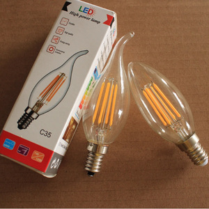หลอดไฟ LED รูปทรงเทียน E14 4W C35 แสงวอร์มไวท์ ประหยัดพลังงาน หลอดแก้วแบบเอดิสัน - Product Image 4
