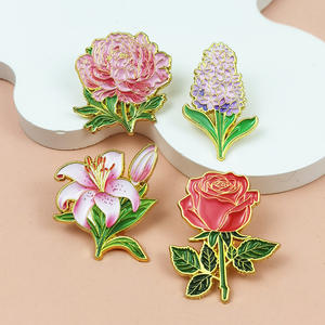 Rozen Tulpen Glitter Reversspeld Zacht Hard Email Pinnen Mooie Cartoon Meisje Rose Custom Emaille Pin Voor Het Versieren Van Meisjes Kleding - Product Image 4