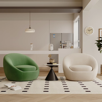 Canapé individuel nordique moderne et minimaliste pour salon, fauteuil de détente style crème, tendance des influenceurs
