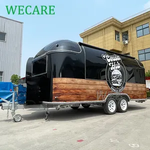 Wecare mobile foodtruck cheap coffee bar concession food trailer bbq food truck snack food with wheels full kitchen equipment