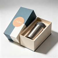 Boîte d'emballage en papier pour tasse isotherme avec impression de logo personnalisé, boîte d'expédition pour tasse thermique de haute qualité, boîte cadeau pour vêtements