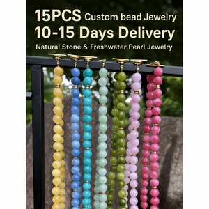 Titanium Steel Plated 18K Gold High-Grade Natural Stone Beads Choker Emerald <strong>Ruby</strong> Sapphire Beaded Necklace <strong>Bracelet</strong> Women - Product Image 1