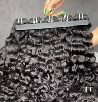 Perruque de cheveux humains bouclés bruts de 40 pouces, épaisse, de haute qualité, double tirage, cheveux humains bouclés bruts birmans, lots de cheveux bruts 15A