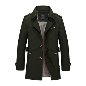 Manteau long coupe-vent pour <span class=keywords><strong>homme</strong></span>, collection automne-hiver, style streetwear, simple boutonnage, vente chaude, OEM - Product Image 4