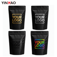 Sachet Mylar Noir Mat de Qualité FDA Supérieure, Anti-Odeur, Ziplock, Doypack Autoportant pour Emballage Alimentaire de Luxe, Personnalisé, Haute Barrière