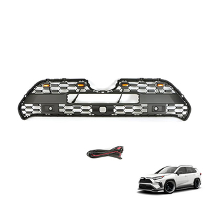 Accesorios LUMA <span class=keywords><strong>2019</strong></span> + Parrilla de parachoques de coche de plástico ABS negro Nuevas piezas <span class=keywords><strong>4x4</strong></span> todoterreno aptas para Toyota para <span class=keywords><strong>RAV4</strong></span> - Product Image 1