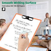 Portapapeles de Plástico A4 de Buena Calidad con Soporte para Bolígrafo, Almacenamiento Impermeable, Organizador de Documentos Portátil para Enfermería y Oficina