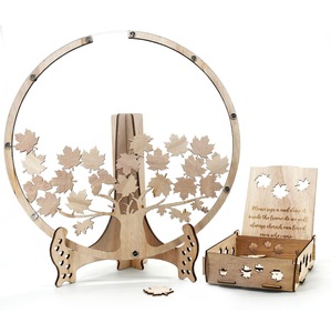 Maple lá bảng tin đám cưới mùa tốt nghiệp cuốn sách tin nhắn sáng tạo đăng ký trước khi Kết Hôn hộp phước lành - Product Image 2