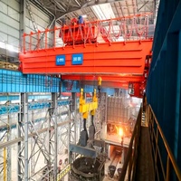 Grue de levage à pont sur rail YZS 140/32 tonnes, haute capacité, stable, pour la manutention d'acier fondu et de pièces moulées