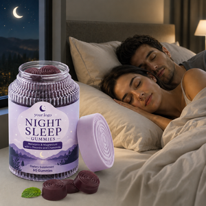 Gomitas para Dormir 4 en 1, Ayudan a Dormirse Más Rápido, Alivian la Ansiedad, Fórmula de Melatonina y L-Teanina, Veganas, Sin GMO, Gomitas Nocturnas para Dormir - Product Image 6