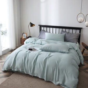 Literie Lyocell Ensemble de literie en brocart de <span class=keywords><strong>soie</strong></span> de mûrier Ensemble de draps supérieurs à housse de couette - Product Image 6