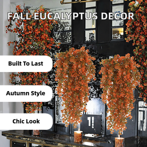 Decorazioni per Interni/Esterni per il Ringraziamento, Marca YM, Arte Murale con Eucalipto Appeso, Arbusti Artificiali in Plastica, Piante Decorative a Tema Autunnale - Product Image 2