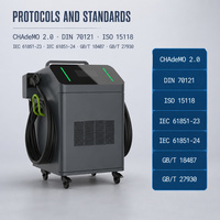 Chargeur rapide DC mobile 40 kW pour véhicules électriques, CCS GB/T CHAdeMO NACS, écran tactile 7 pouces, OCPP, station de recharge commerciale pour véhicules électriques