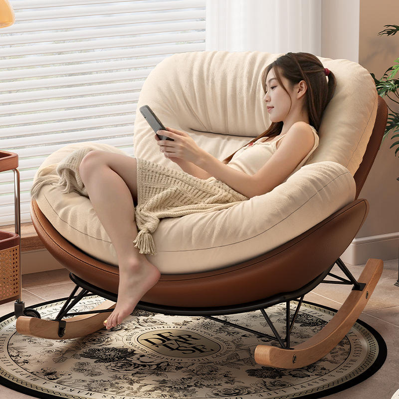 Rocking chair basking in the sun lazy person home can lie down can ...