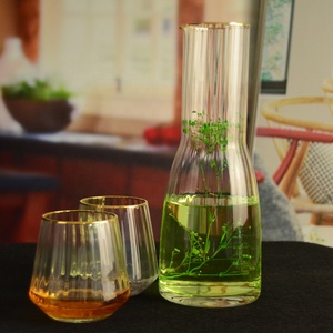 Bouteille en verre pour jus très vendue, sans plomb, en cristal, <span class=keywords><strong>carafe</strong></span> à <span class=keywords><strong>eau</strong></span> pour fêtes, bars et maison - Product Image 6