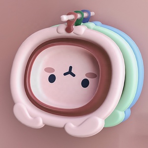PRODIGY BW002 <span class=keywords><strong>Baignoire</strong></span> <span class=keywords><strong>pliable</strong></span> en plastique pour bébé avec motif de dessin animé pour le bain à la maison et en <span class=keywords><strong>voyage</strong></span>, articles ménagers - Product Image 1
