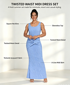 Nuovo Abito Estivo da Donna Senza Maniche con Spalline, Lunghezza <span class=keywords><strong>Midi</strong></span>, in Tessuto Tinta Unita, Elegante e Sexy, Modello A-Line - Product Image 4