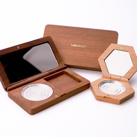 Palette de fards à paupières en bois de bambou WeWood du Vietnam avec impression par estampage, matériaux recyclés, taille personnalisable et service OEM/ODM