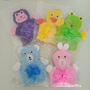 Tùy Chỉnh Dễ Thương Tắm Loofah Pouf Cơ Thể Scrubber Tay Con Rối Hình Dạng Động Vật Găng Tay Phim Hoạt Hình Tắm Găng Tay Tẩy Tế Bào Chết Glovebaby Tắm Mitt - Product Image 5