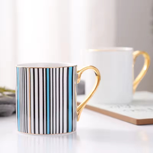 Mug à café en céramique de style nordique simple, peint à la main, multicolore, créatif, 301-400 ml, compatible lave-vaisselle et micro-ondes, haut de gamme - Product Image 5