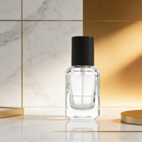 Flacon de parfum en verre mat transparent carré classique de 50 ml avec bouchon en bois et pulvérisateur à pompe, personnalisé, de luxe, vente en gros, offre spéciale