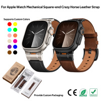 Кожаный ремешок для Apple Watch Ultra 3 2 Series 11 10 9, винтажный, с эффектом масляной пропитки, для мужчин