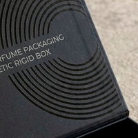 Boîte à parfum rigide réutilisable de style livre noir magnétique personnalisée avec présentation en boîte cadeau pour emballage de parfum personnalisé