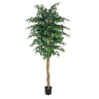 Haute qualité 210cm arbre de Ficus artificiel Faux plante en pot arbre artificiel pour la décoration de jardin à la maison