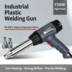 Pistolet à air chaud pour soudeur plastique, température réglable 50-600°C, pour réparation de pare-chocs de voiture, soudage domestique du PP, du PVC et du PE - Product Image 6