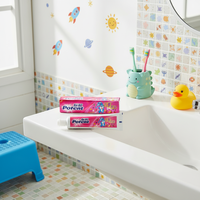 Dentifrice anti-caries à la fraise pour enfants avec logo privé personnalisé Renforce les dents Nettoyage de base Soins des gencives Dentifrice pour enfants