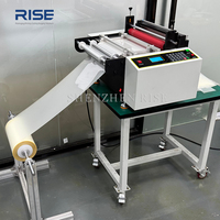 Machine de découpe de film plastique en rouleaux longitudinaux et transversaux RS-400G, machine de découpe de papier en rouleaux en feuilles avec support