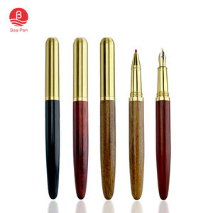 Lasergravierter Füllfederhalter aus Holz – Mahagoni, Messing, Palisander, Ebenholz, Sandelholz – 1,0 mm Schriftbreite – Personalisierbarer Logo-Signatur-Stift - Product Image 5