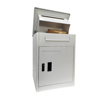 Boîte de livraison de colis autoportante en acier, grande, démontable, résistante aux intempéries, avec revêtement en poudre, compartiment de rangement sécurisé verrouillable