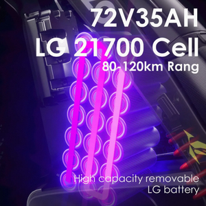 2025 Hezzo D7 8000W <b>72V</b> Middrive Electric Dirt Bike 330nm 35Ah 19" Long Range Road Enduro <b>Ebike</b> 3-Year Warranty Aluminum Handle - Product Image 6