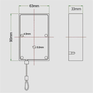 Mekanik güvenlik Recoiler Anti hırsızlık kablo tezgah üstü, geri çekilebilir çekme kutusu mal - Product Image 6