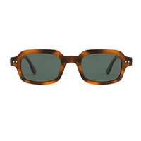 Lunettes de soleil rétro à petite monture carrée 4 couleurs classiques en acétate hors du cercle tendance hommes et femmes