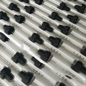 Venta al por mayor 18-400 20-400 22-400 24-400 bombilla de caucho de nitrilo o silicona gotero de vidrio de medición grabado para botella de vidrio Boston - Product Image 5