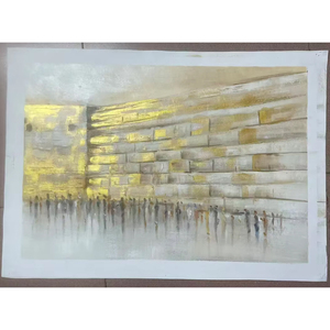 Cuadro Grande Abstracto del <span class=keywords><strong>Muro</strong></span> <span class=keywords><strong>Occidental</strong></span> de Jerusalén, Kotel, Lienzo Hecho a Mano, Paisaje con Personas, Pintura al Óleo, Arte de Pared para Decoración Moderna de Sala de Estar - Product Image 6